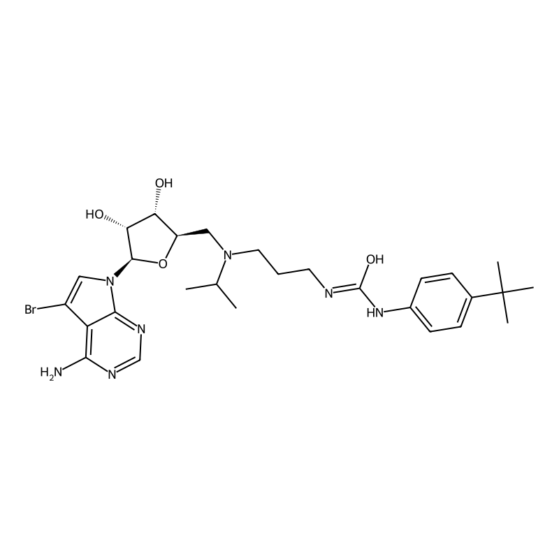 1-(3-((((2R,3S,4R,5R)-5-(4-Amino-5-bromo-7H-pyrrolo[2,3-d]pyrimidin-7-yl)-3,4-dihydroxytetrahydrofuran-2-yl)methyl)(isopropyl)amino)propyl)-3-(4-(tert-butyl)phenyl)urea