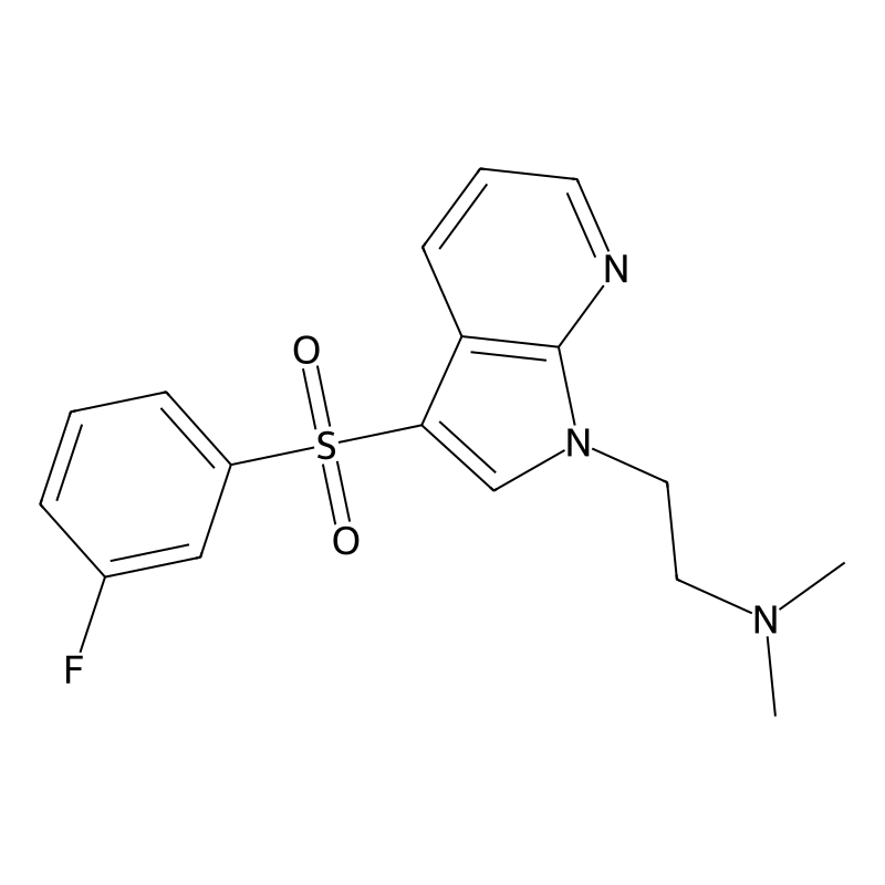 3-((3-Fluorophenyl)sulfonyl)-N,N-dimethyl-1H-pyrrolo(2,3-b)pyridine-1-ethanamine