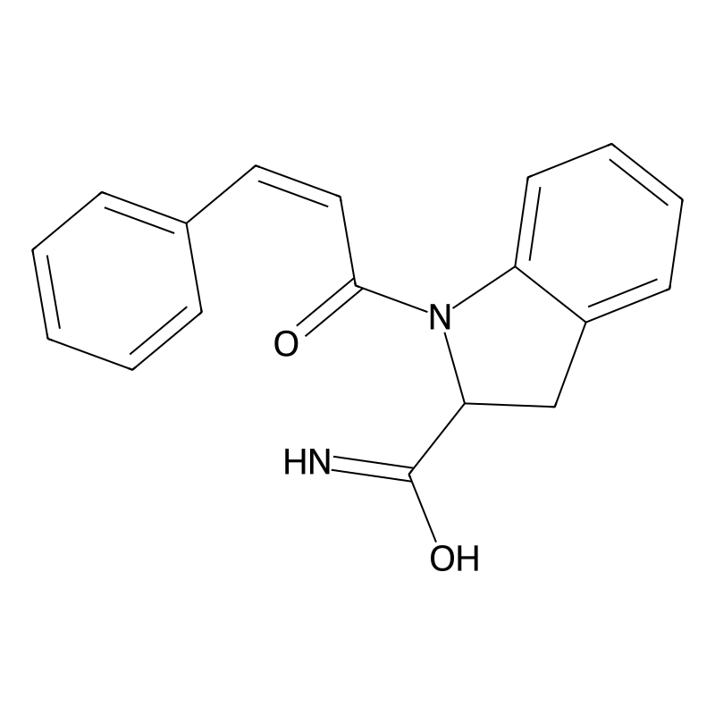 (Z)-1-(3-phenylacryloyl)indoline-2-carboxamide
