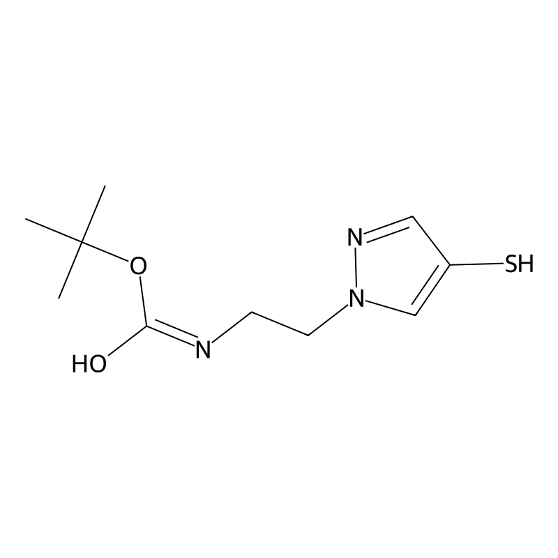 Tert-butyl N-[2-(4-sulfanylpyrazol-1-yl)ethyl]carb...