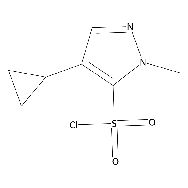 4-Cyclopropyl-1-methyl-1H-pyrazole-5-sulfonyl chlo...