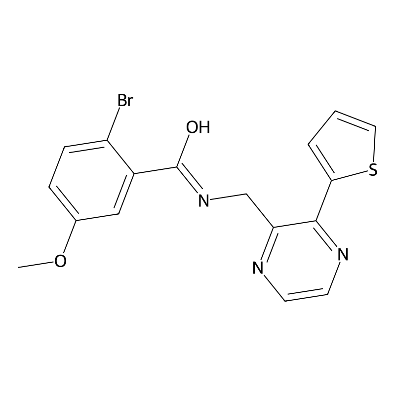 2-bromo-5-methoxy-N-((3-(thiophen-2-yl)pyrazin-2-y...