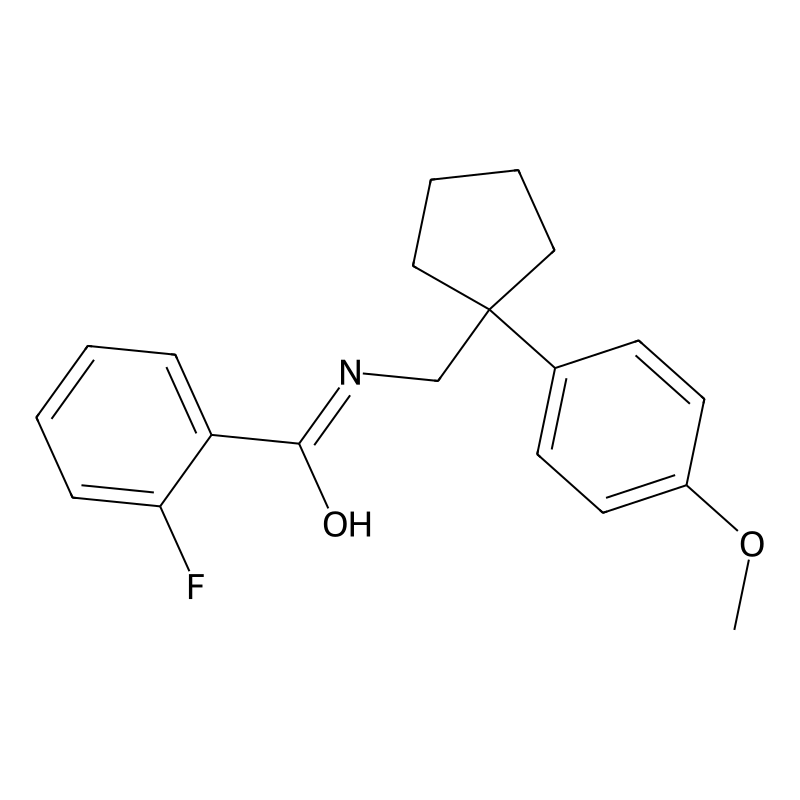 2-fluoro-N-((1-(4-methoxyphenyl)cyclopentyl)methyl...