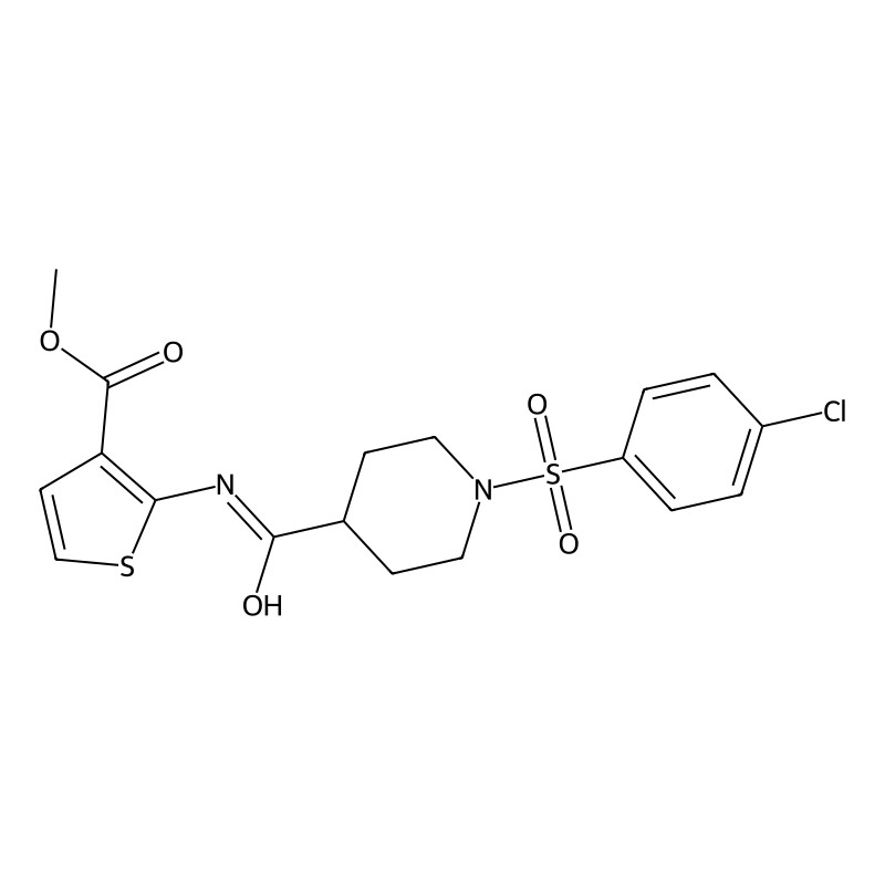 Methyl 2-(1-((4-chlorophenyl)sulfonyl)piperidine-4...