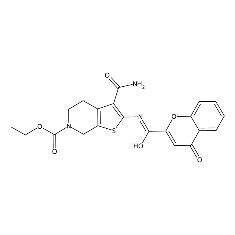 ethyl 3-carbamoyl-2-(4-oxo-4H-chromene-2-amido)-4H...