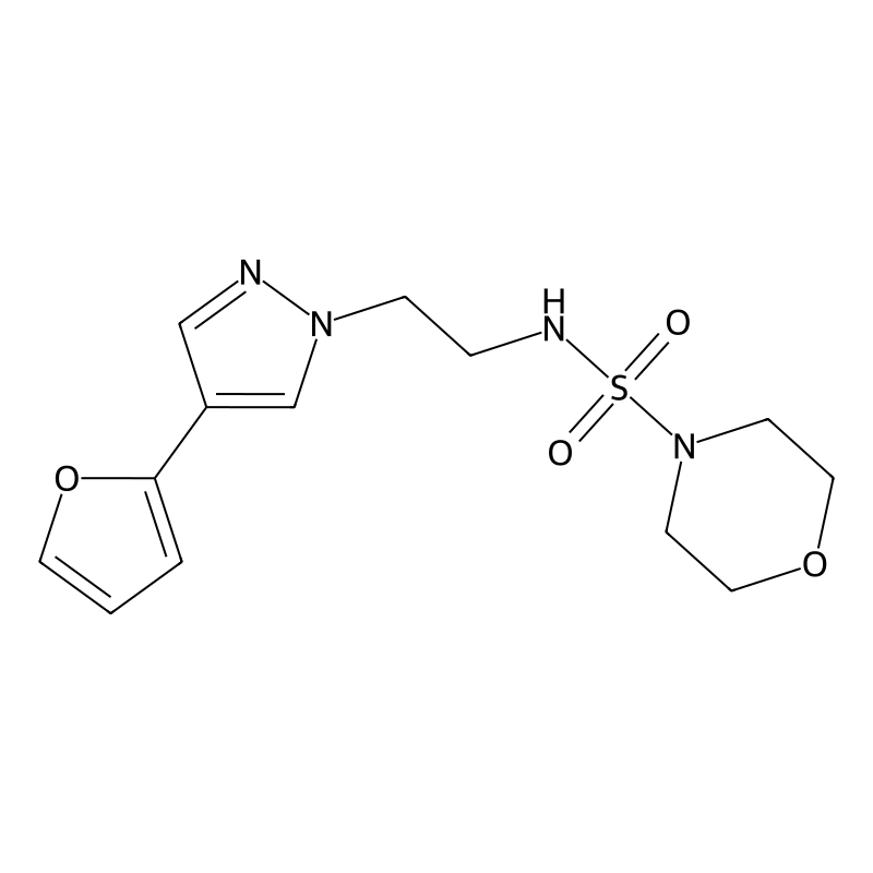 N-(2-(4-(furan-2-yl)-1H-pyrazol-1-yl)ethyl)morphol...