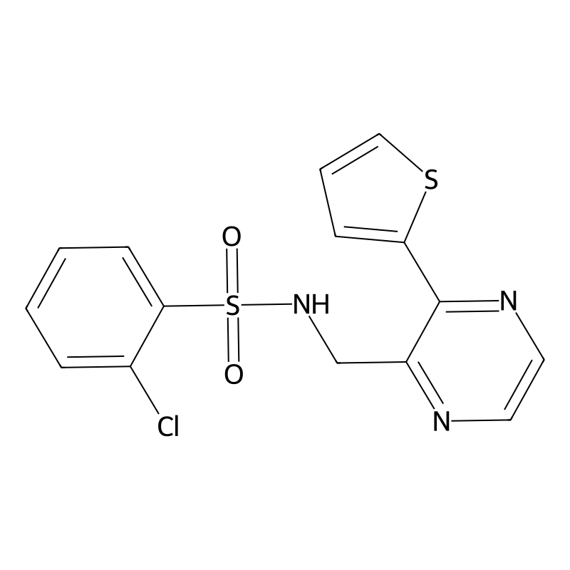 2-chloro-N-((3-(thiophen-2-yl)pyrazin-2-yl)methyl)...