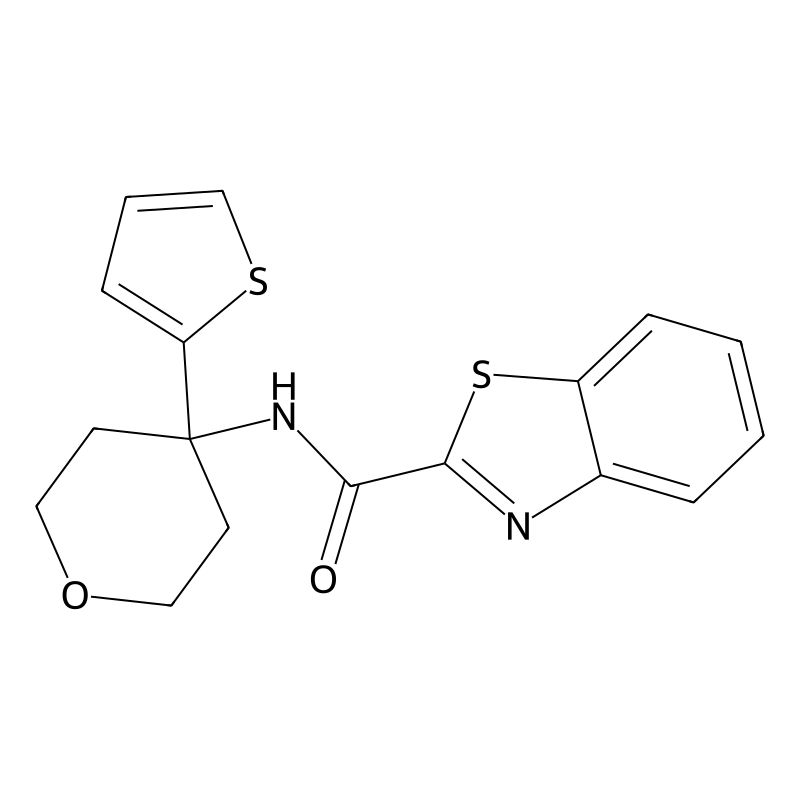 N-(4-(thiophen-2-yl)tetrahydro-2H-pyran-4-yl)benzo...