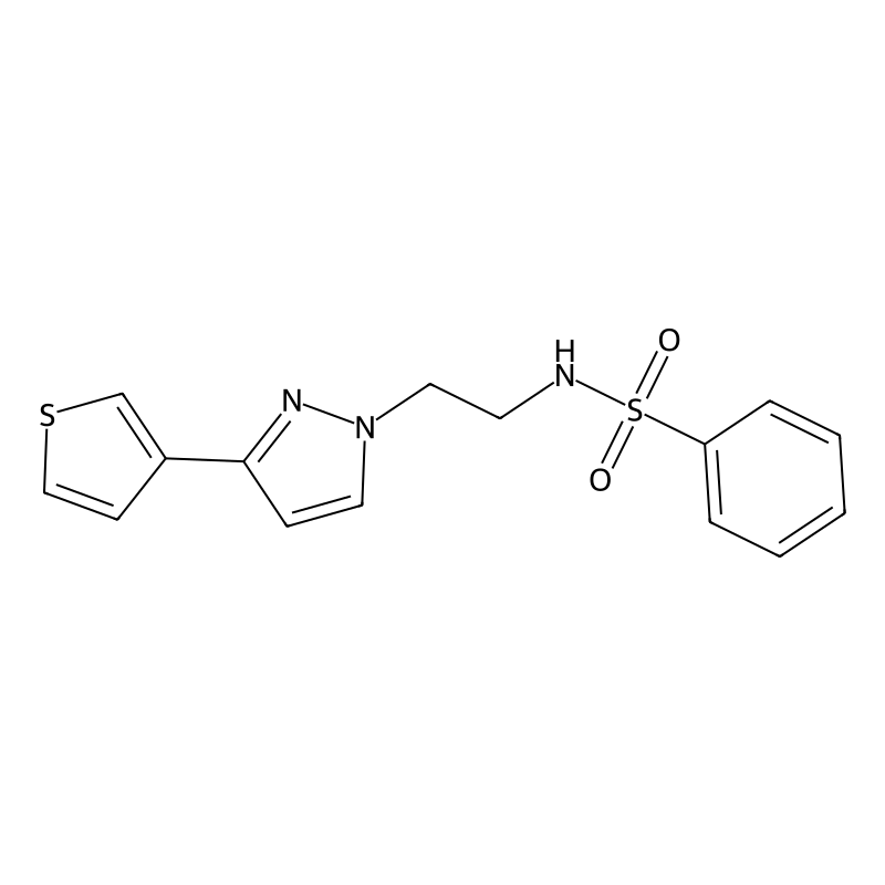 N-(2-(3-(thiophen-3-yl)-1H-pyrazol-1-yl)ethyl)benz...