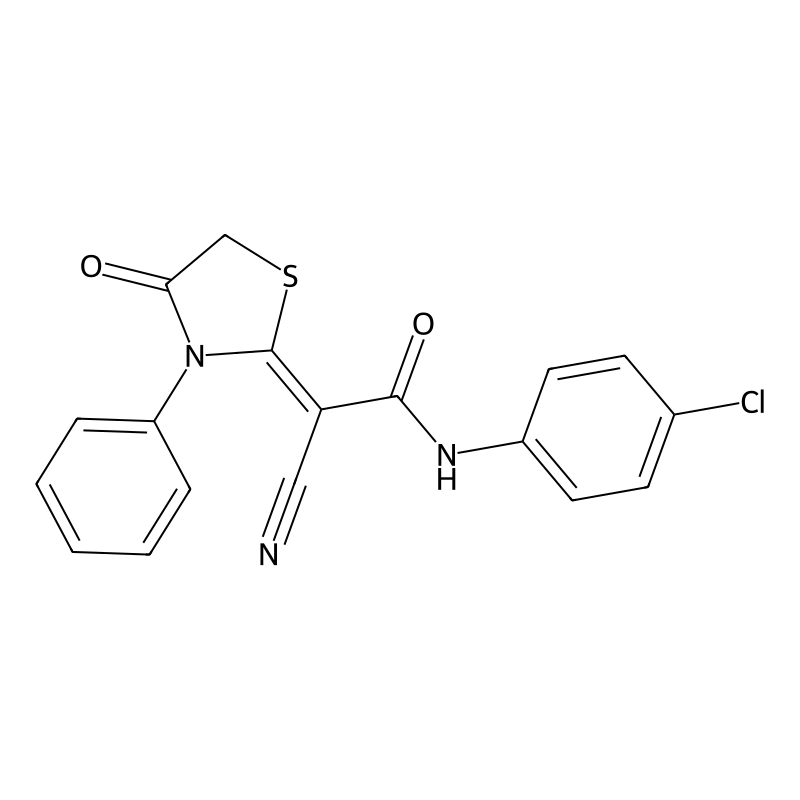 N-(4-chlorophenyl)-2-cyano-2-(4-oxo-3-phenyl-1,3-t...