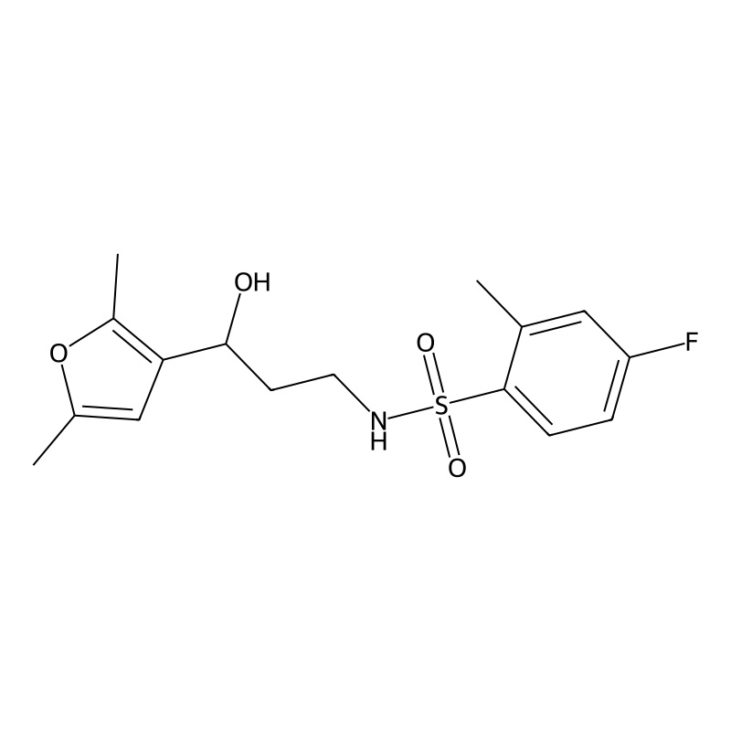 N-(3-(2,5-dimethylfuran-3-yl)-3-hydroxypropyl)-4-f...