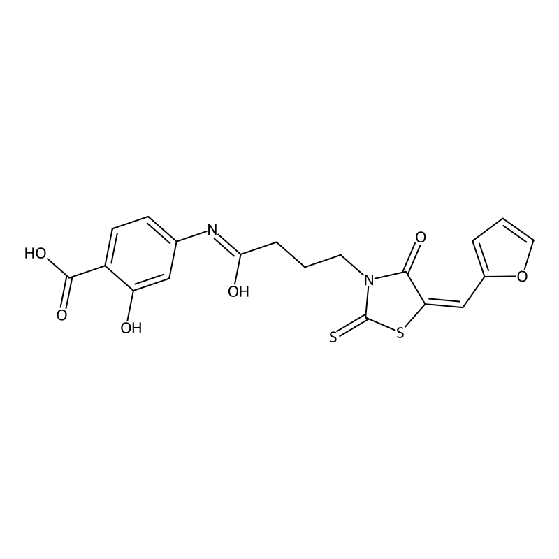 (E)-4-(4-(5-(furan-2-ylmethylene)-4-oxo-2-thioxoth...