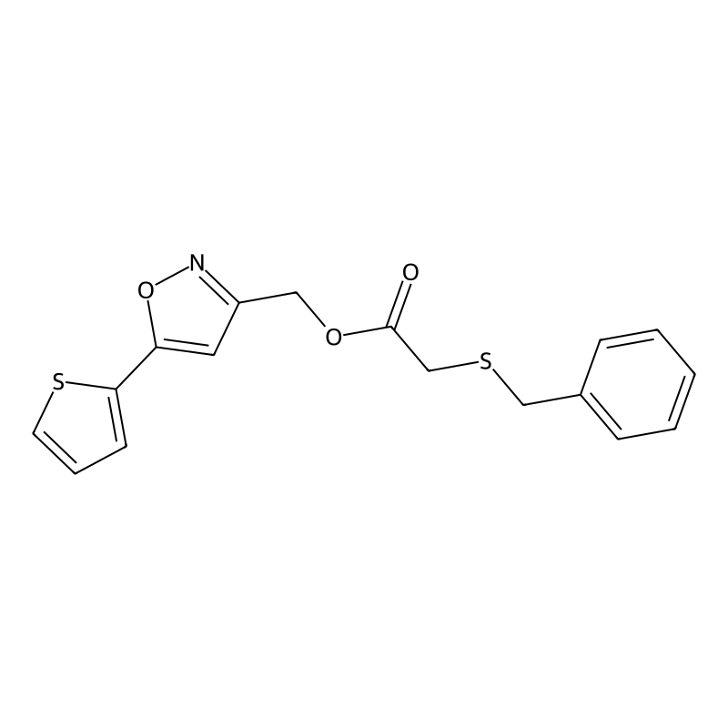 (5-(Thiophen-2-yl)isoxazol-3-yl)methyl 2-(benzylth...