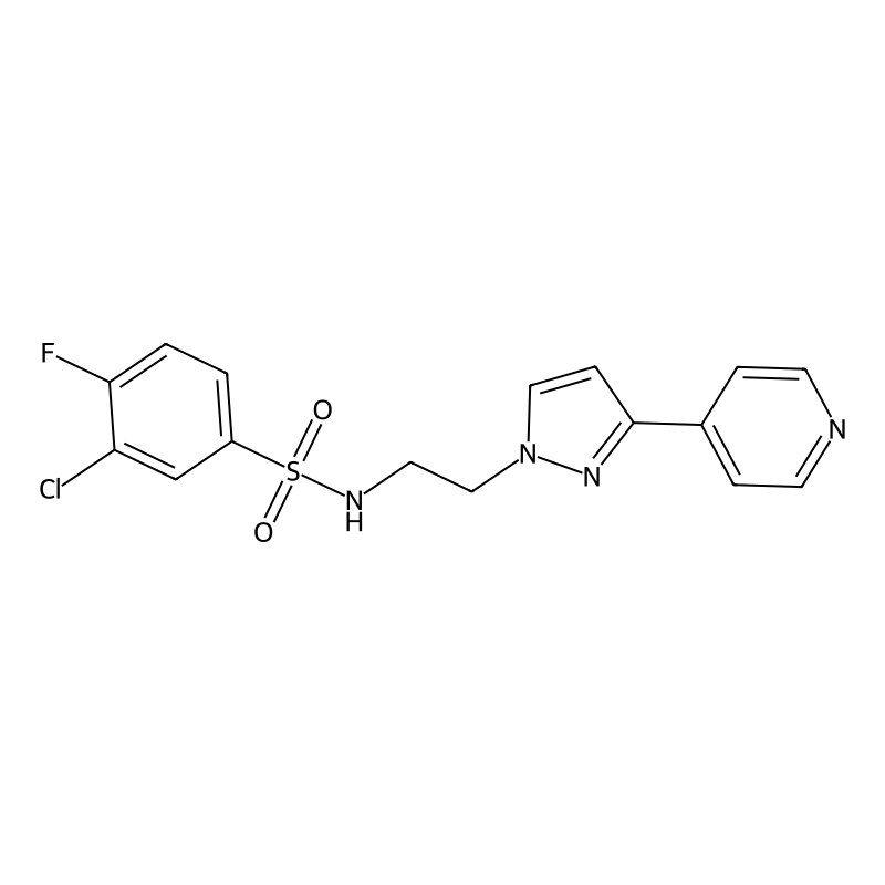 3-chloro-4-fluoro-N-(2-(3-(pyridin-4-yl)-1H-pyrazo...