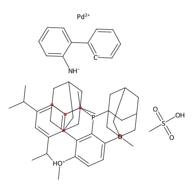 Bis(1-adamantyl)-[3,6-dimethoxy-2-[2,4,6-tri(propan-2-yl)phenyl]phenyl]phosphanium;methanesulfonic acid;palladium(2+);(2-phenylphenyl)azanide