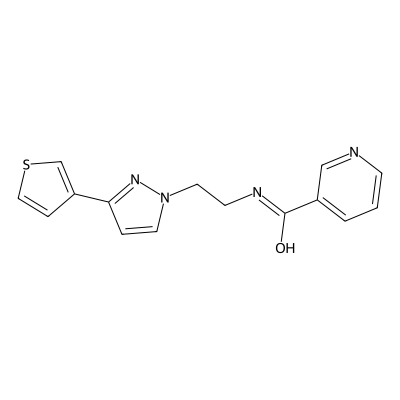 N-(2-(3-(thiophen-3-yl)-1H-pyrazol-1-yl)ethyl)nico...