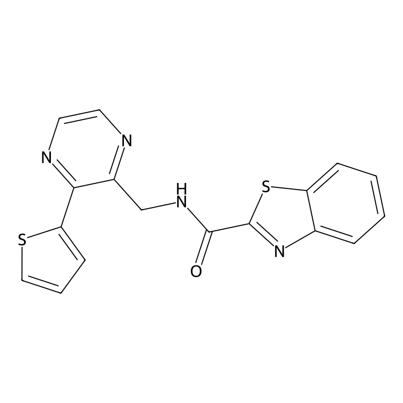 N-((3-(thiophen-2-yl)pyrazin-2-yl)methyl)benzo[d]t...