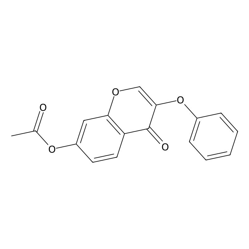4H-1-Benzopyran-4-one, 7-(acetyloxy)-3-phenoxy-
