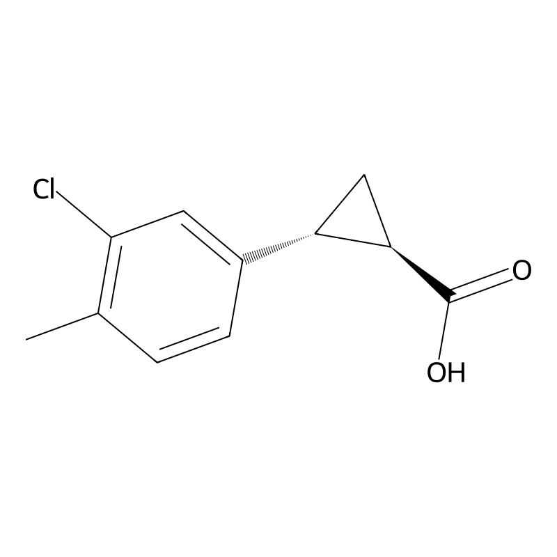 trans-2-(3-Chloro-4-methylphenyl)cyclopropane-1-ca...