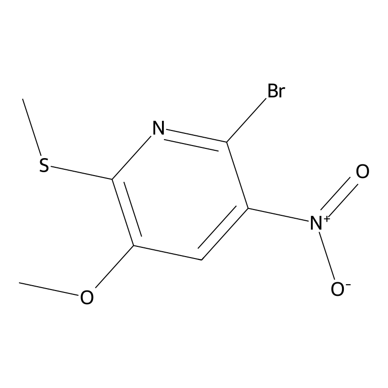 2-Bromo-5-methoxy-6-(methylthio)-3-nitropyridine