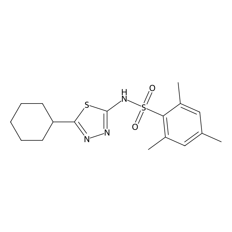 N-(5-cyclohexyl-1,3,4-thiadiazol-2-yl)-2,4,6-trime...