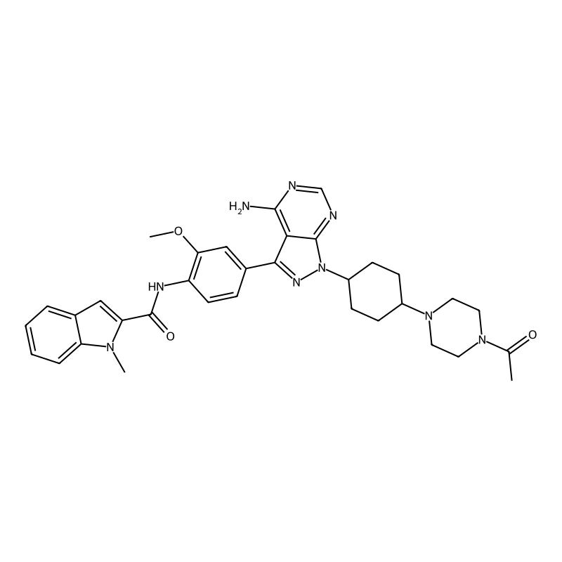 N-(4-{1-[4-(4-Acetylpiperazin-1-Yl)-Trans-Cyclohexyl]-4-Amino-1h-Pyrazolo[3,4-D]pyrimidin-3-Yl}-2-Methoxyphenyl)-1-Methyl-1h-Indole-2-Carboxamide