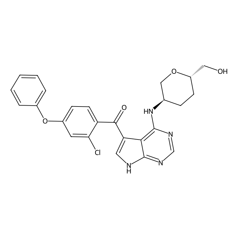 (2-Chloro-4-phenoxyphenyl)(4-(((3R,6S)-6-(hydroxymethyl)tetrahydro-2H-pyran-3-yl)amino)-7h-pyrrolo[2,3-d]pyrimidin-5-yl)methanone
