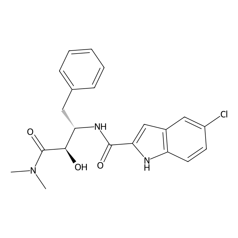 1H-Indole-2-carboxamide, 5-chloro-N-((1S,2R)-3-(dimethylamino)-2-hydroxy-3-oxo-1-(phenylmethyl)propyl)-
