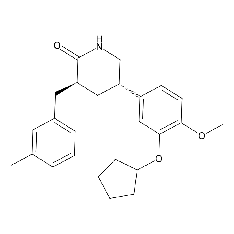 (3S,5S)-5-(3-(Cyclopentyloxy)-4-methoxyphenyl)-3-(3-methylbenzyl)piperidin-2-one
