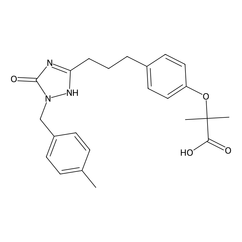 2-Methyl-2-[4-[3-[1-(4-methylbenzyl)-5-oxo-4,5-dihydro-1H-1,2,4-triazol-3-yl]propyl]phenoxy]propanoic acid
