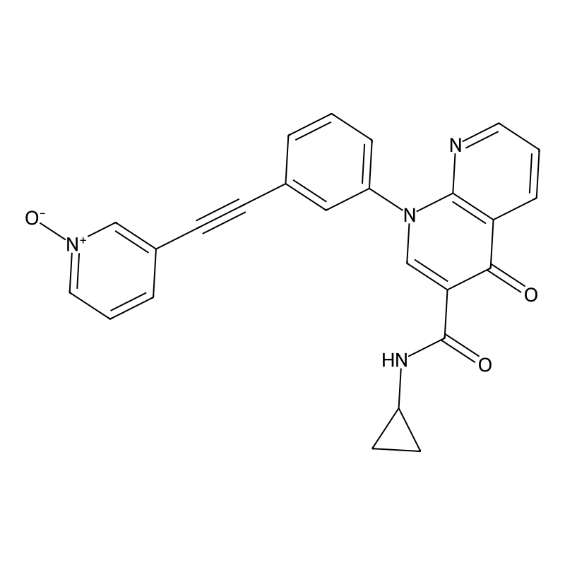 N-Cyclopropyl-1-(3-((1-oxidopyridin-3-yl)ethynyl)phenyl)-1,4-dihydro(1,8)naphthyridin-4-one-3-carboxamide
