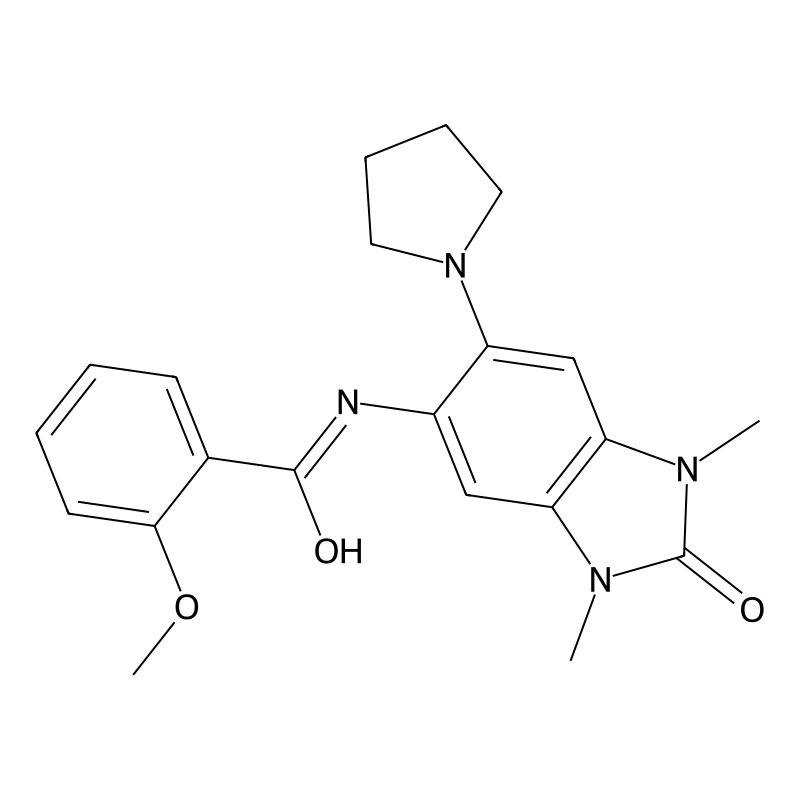 N-(1,3-Dimethyl-2-oxo-6-(pyrrolidin-1-yl)-2,3-dihydro-1H-benzo[d]imidazol-5-yl)-2-methoxybenzamide