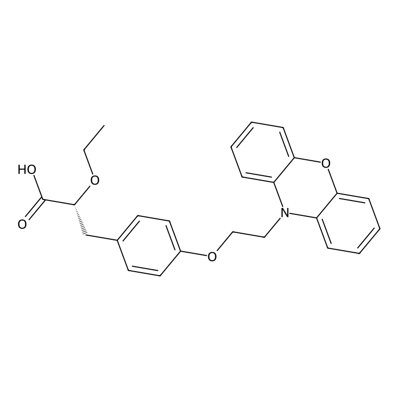 (-)-3-(4-(2-(Phenoxazin-10-yl)ethoxy)phenyl)-2-ethoxypropanoic acid