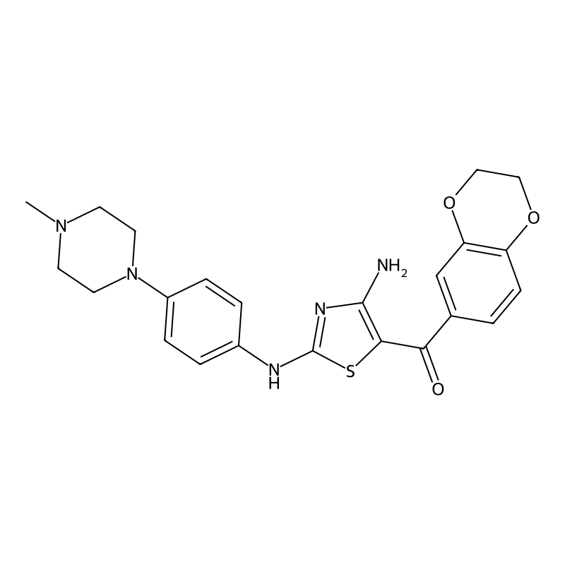 [4-Amino-2-[[4-(4-methylpiperazin-1-yl)phenyl]amino]-1,3-thiazol-5-yl]-(2,3-dihydro-1,4-benzodioxin-7-yl)methanone