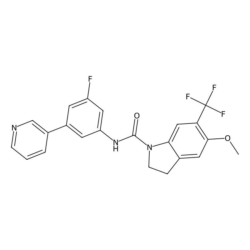 N-(3-(3-Pyridinyl)-5-fluorophenyl)-5-methoxy-6-(trifluoromethyl)indoline-1-carboxamide