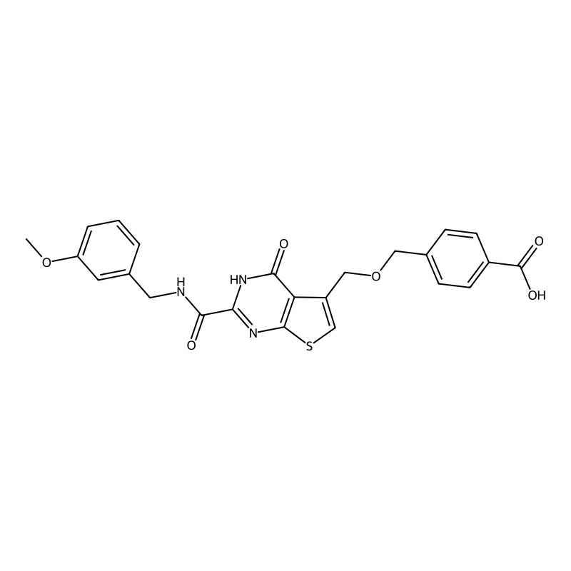 4-[[2-[(3-Methoxyphenyl)methylcarbamoyl]-4-oxo-3H-thieno[2,3-d]pyrimidin-5-yl]methoxymethyl]benzoic acid