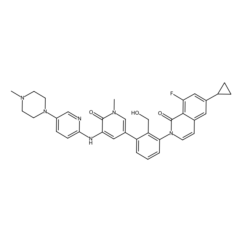 6-Cyclopropyl-8-fluoro-2-[2-(hydroxymethyl)-3-[1-methyl-5-[[5-(4-methylpiperazin-1-yl)pyridin-2-yl]amino]-6-oxopyridin-3-yl]phenyl]isoquinolin-1-one