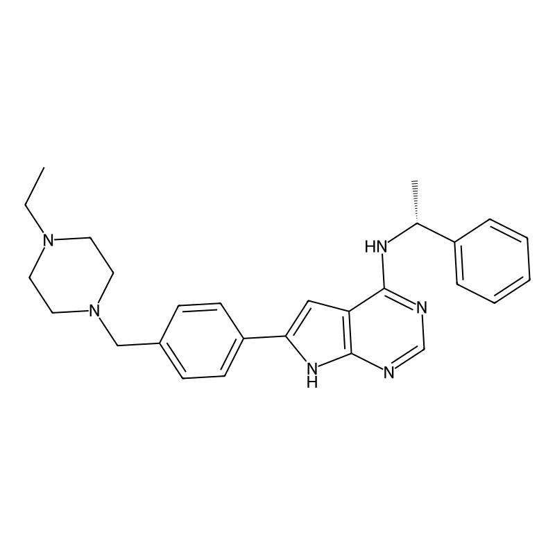 (R)-6-(4-((4-Ethylpiperazin-1-yl)methyl)phenyl)-N-(1-phenylethyl)-7H-pyrrolo[2,3-d]pyrimidin-4-amine