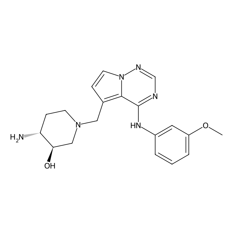 (3R,4R)-4-Amino-1-[[4-[(3-methoxyphenyl)amino]pyrrolo[2,1-f][1,2,4]triazin-5-yl]methyl]piperidin-3-ol