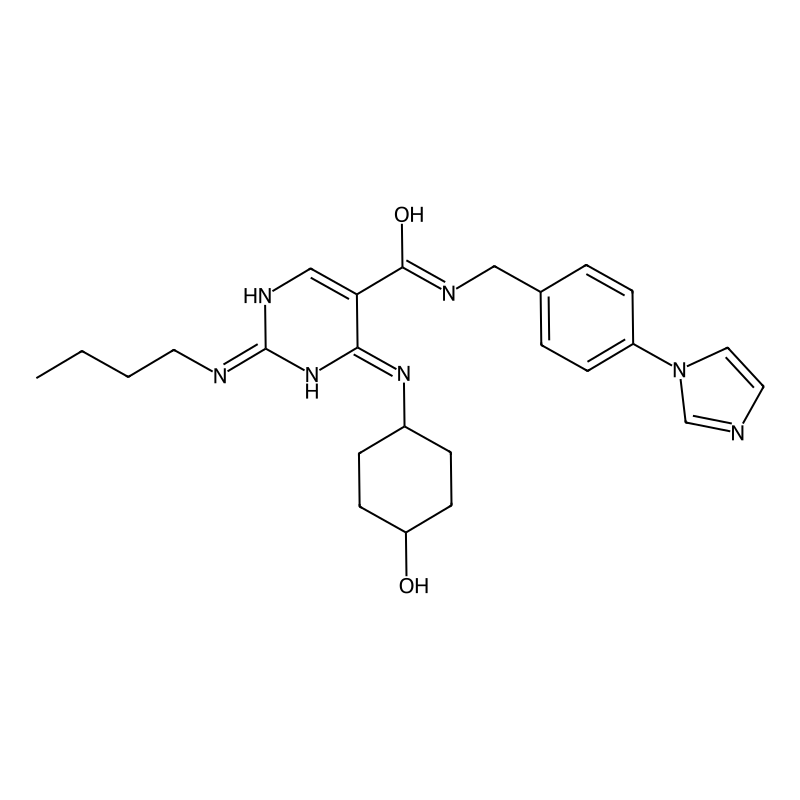 N-(4-(1H-Imidazol-1-yl)benzyl)-2-(butylamino)-4-(((1r,4r)-4-hydroxycyclohexyl)amino)pyrimidine-5-carboxamide