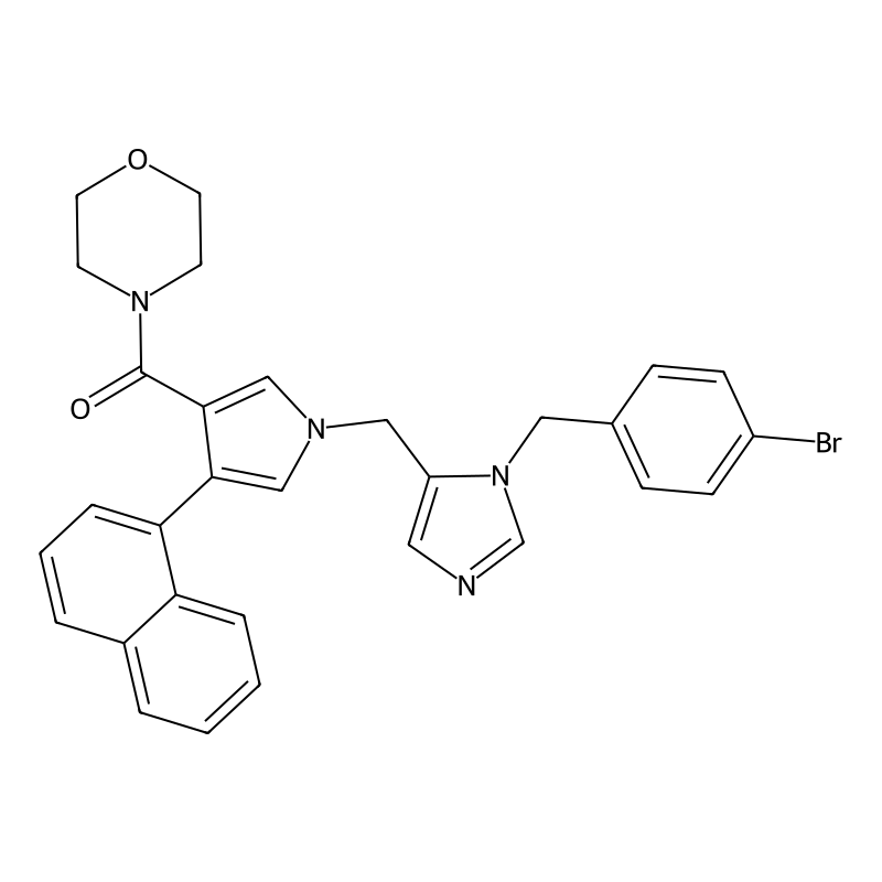 (1-((1-(4-Bromobenzyl)-1H-imidazol-5-yl)methyl)-4-(naphthalen-1-yl)-1H-pyrrol-3-yl)(morpholino)methanone
