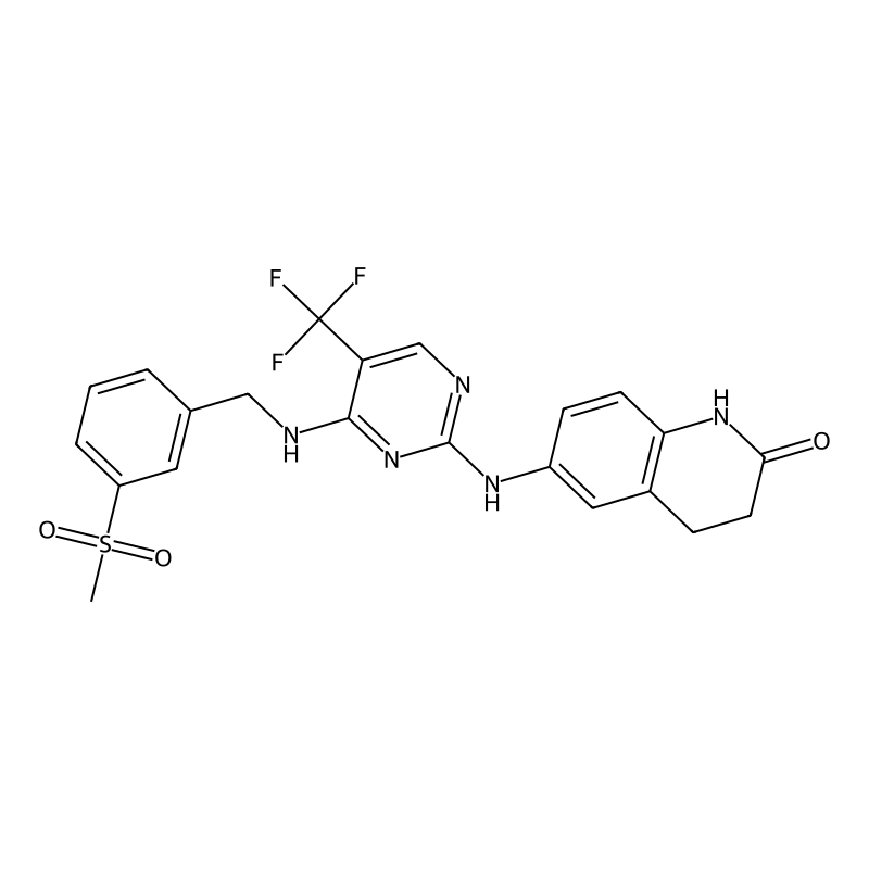 3,4-Dihydro-6-[[4-[[[3-(methylsulfonyl)phenyl]methyl]amino]-5-(trifluoromethyl)-2-pyrimidinyl]amino]-2(1H)-quinolinone