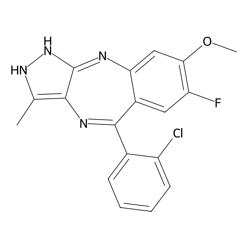 5-(2-Chlorophenyl)-7-fluoro-1,2-dihydro-8-methoxy-3-methylpyrazolo(3,4-b)(1,4)benzodiazepine
