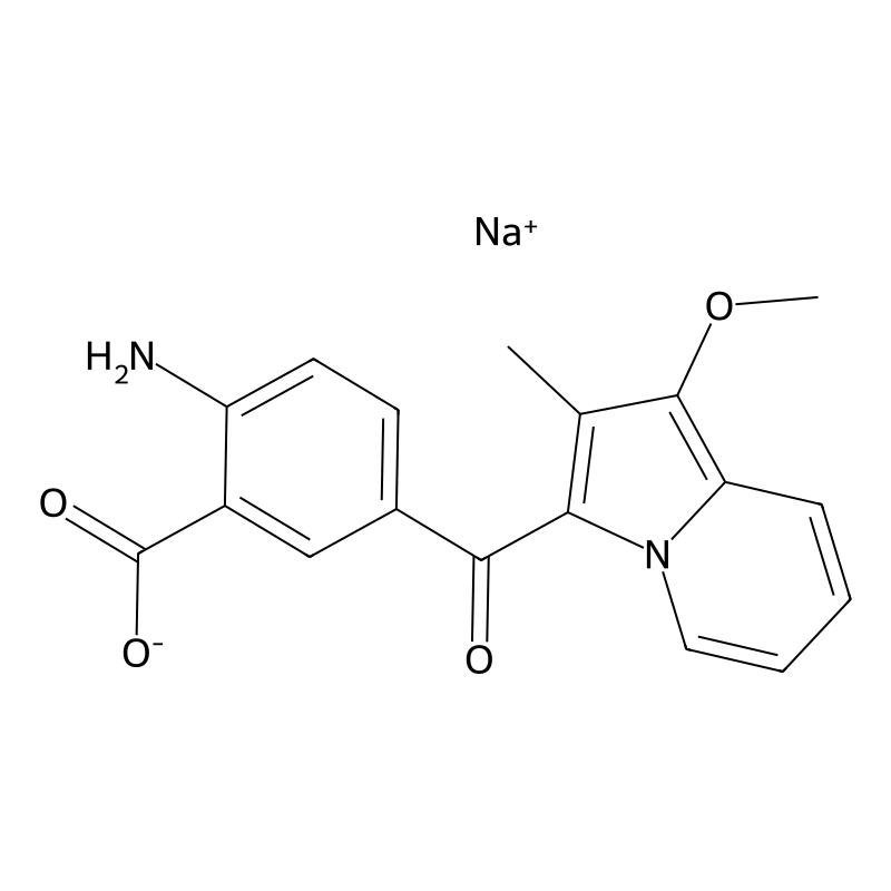 Sodium 2-amino-5-[(1-methoxy-2-methylindolizin-3-y...