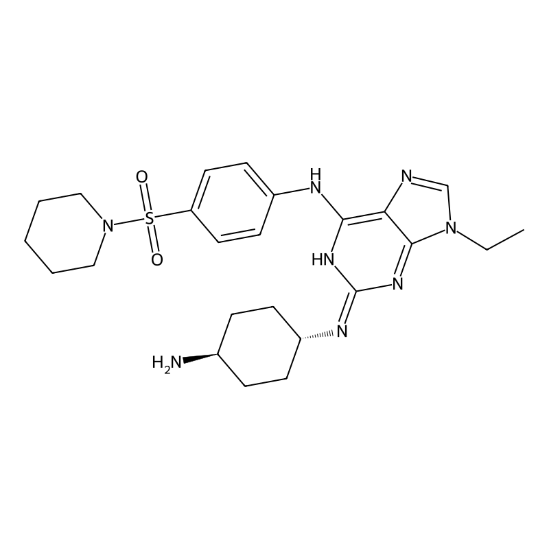 2-N-(4-aminocyclohexyl)-9-ethyl-6-N-(4-piperidin-1-ylsulfonylphenyl)purine-2,6-diamine