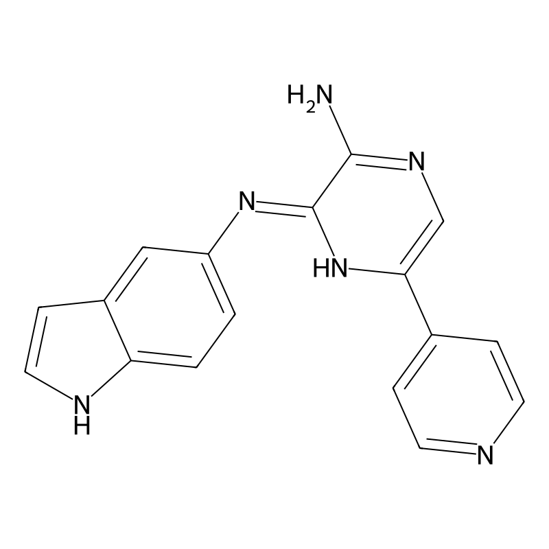 N2-(1H-Indol-5-yl)-6-(pyridin-4-yl)pyrazine-2,3-diamine