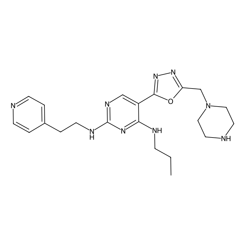 2,4-Pyrimidinediamine, 5-(5-(1-piperazinylmethyl)-1,3,4-oxadiazol-2-yl)-N4-propyl-N2-(2-(4-pyridinyl)ethyl)-