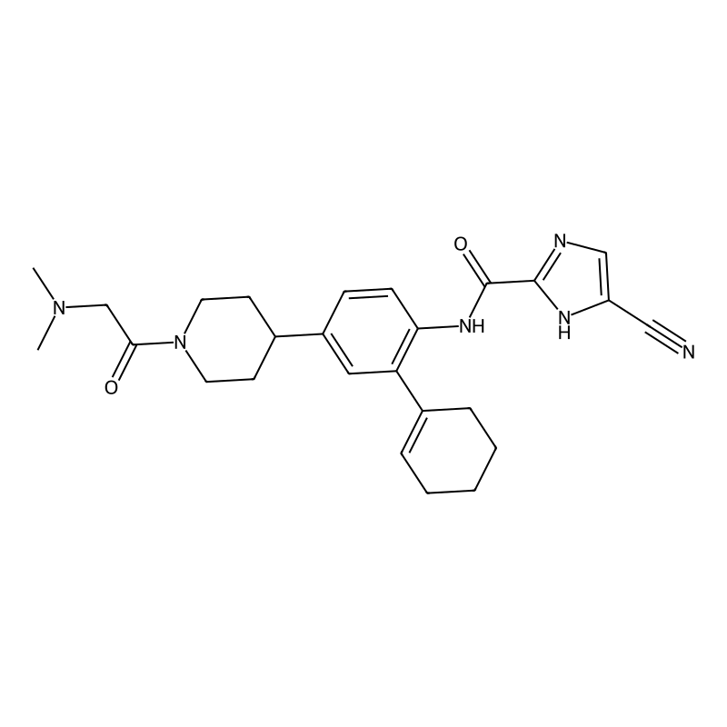 5-Cyano-N-(5-(1-(2-(dimethylamino)acetyl)piperidin-4-yl)-2',3',4',5'-tetrahydro-[1,1'-biphenyl]-2-yl)-1H-imidazole-2-carboxamide hydrochloride
