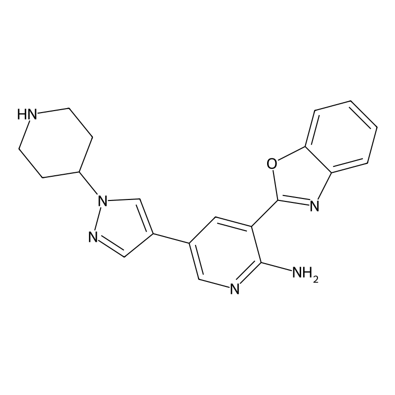 3-(1,3-Benzoxazol-2-yl)-5-[1-(4-piperidyl)pyrazol-4-yl]pyridin-2-amine