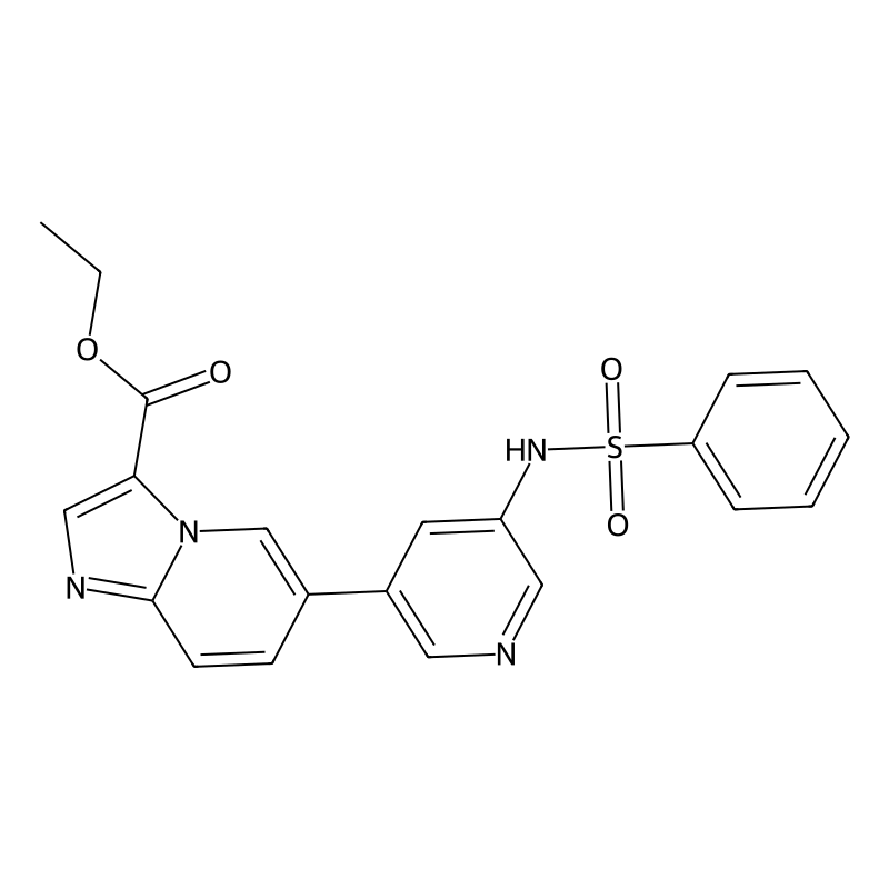 Ethyl 6-(5-(phenylsulfonamido)pyridin-3-yl)imidazo...